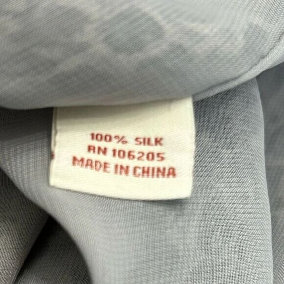 Sundance Silk Animal Print Dress Gray White Ruffle Leopard Small - Picture 6 of 9